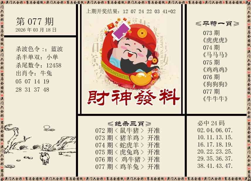 077期财神发料[图]